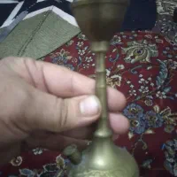 اتو زغالی و قلیان دکوری برنجی قدیمی و انگشتر|کلکسیون اشیاء عتیقه|قزوین, |دیوار
