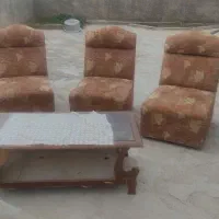 مبل راحتی وجلومبل چوبی