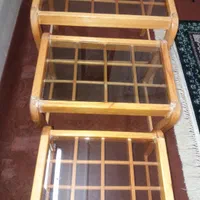 میز وسط و سه عدد گل میز چوب روس|مبلمان خانگی و میز عسلی|شیراز, آزادگان|دیوار