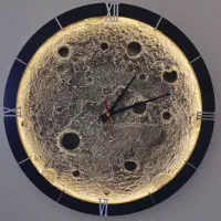 ساعت دیواری طرح ماه|ساعت دیواری و تزئینی|نیشابور, گنبد سبز|دیوار