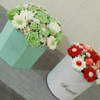 باکس گل شمع جاودان دسته گل هدیه کادو مناسبت تولد