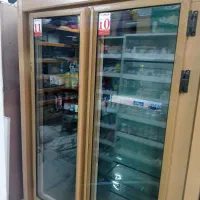 یخچال دو درب ویترینی طلایی