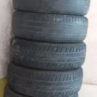 5 عدد تایر و رینگ 14 کاملا سالم