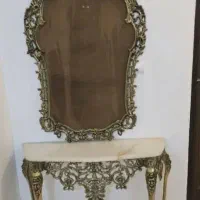 خریدار و فروش آیینه و شمعدان کنسول برنجی لوستر