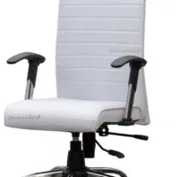 صندلی چرخ دار چرمی با دسته های تنظیم ارتفاع|صندلی و نیمکت|تهران, فردوس|دیوار