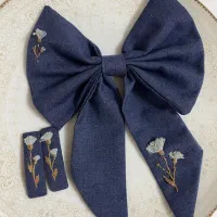 اکسسوری ، گل سر پاپیون به همراه ست گل سر