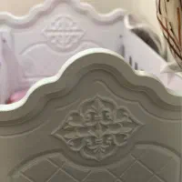 تخت خواب نوزادی تا ۶سال تمیز همراه باتشک|تخت و سرویس خواب|امیدیه, |دیوار