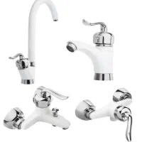 شیرآلات سفید طلایی|لوازم سرویس بهداشتی|رفسنجان, |دیوار