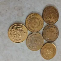 ۶عددسکه۲۰ریالی پهلوی طلائی|کلکسیون سکه، تمبر، اسکناس|کرج, شهرک بنفشه|دیوار
