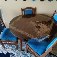 مبل سلطنتی9نفره با جلومبلی+میز ناهار خوری4نفره|مبلمان خانگی و میز عسلی|یزد, |دیوار