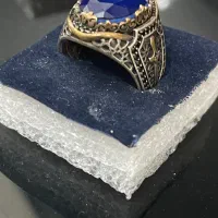 انگشتر نقره ترک رکاب سپر و شمشیر سنگ یاقوت وارداتی|جواهرات|رشت, معلم|دیوار