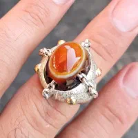 انگشتر نقره دست ساز باباقوری زنجیری|بدلیجات|تهران, نیروی هوایی (پیروزی)|دیوار