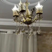 ست ظروف برنزی و لوستر برنزی