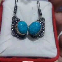 یک جفت گوشوار ورشو سنگهای روش فیروزه فروشی|بدلیجات|رفسنجان, |دیوار