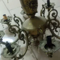 لوستر شمعدان برنزی برنجی|لوستر و چراغ آویز|مشهد, طلاب|دیوار