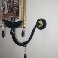 لوستر کریستالی شفاف و مشکی|لوستر و چراغ آویز|مشهد, اقبال|دیوار