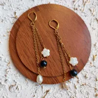 گوشواره مروارید پرورشی با متریال استیل رنگ ثابت|جواهرات|تبریز, |دیوار