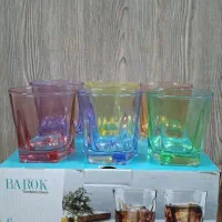 شش عدد لیوان رنگی نو