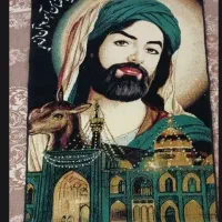 تابلو فرش طرح ضامن آهو