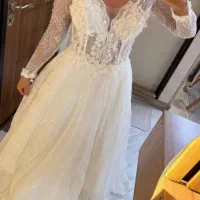 لباس عروس سایز۳۶و ۳۸ دانتل فرانسه