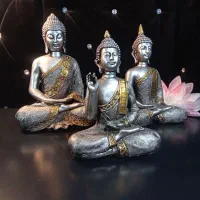 مجسمه بودا پلی استری رنگ ثابت