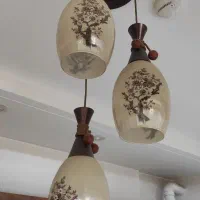 لوستر سه شاخه مخروطی