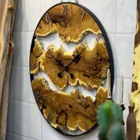 ساعت دیواری چوبی روستیک