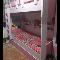 تخت دوطبقه همراه دوبوفه وگمد لباس|تخت و سرویس خواب|تهران, سردارجنگل|دیوار