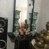 آینه شمعدان درحدنومشکی نقره ای