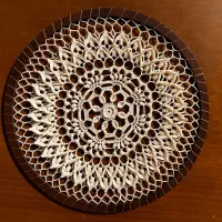 دیوارکوب دست بافت جنس نخ و حلقه چوب|صنایع دستی و سایر لوازم تزئینی|تهران, شهرک آزادی|دیوار