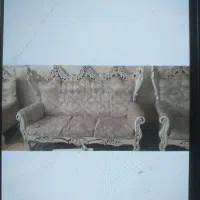 مبل ۷نفره چوبی|مبلمان خانگی و میز عسلی|نسیم‌شهر, |دیوار