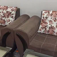 سرویس مبلمان 4 نفره همراه با عسلی|مبلمان خانگی و میز عسلی|مشهد, ابوذر|دیوار