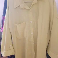 مانتو ته لنجی رنگ لیمویی