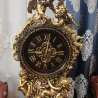 ساعت ایستاده کنار سالنی طرح فرشته ورق طلا ، درحدنو|ساعت دیواری و تزئینی|مشهد, رضاشهر|دیوار