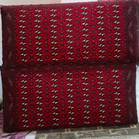 دو عدد پشتی سنتی طرح ترکمن خوشرنگ و ریز نقش