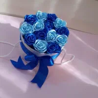 دسته گل رز روبانی جاودان ولنتاین