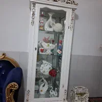 بوفه ویترین سفید سالم