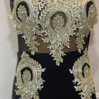 پیراهن ماکسی بلند کار شده سایز 38