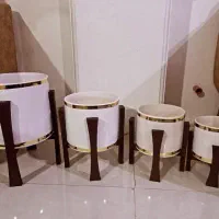 گلدان های لبه طلایی