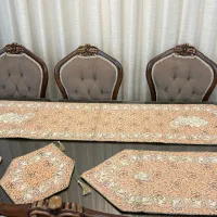 رومیزی ترمه و سرمه دوزی کار دست|پرده، رانر، رومیزی|محلات, |دیوار