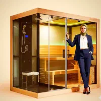 اتاق سونا دبل خشک با بخار اصفهان کابین دوش جکوزی