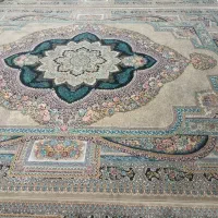 فرش  باغ معلق زمینه نسکافه ای پژ