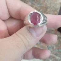 انگشتر نقره دست ساز یاقوت سرخ