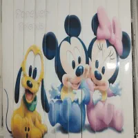 پرده،ساعت و لوستر اتاق کودک