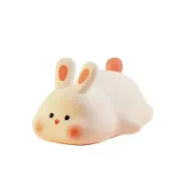 چراغ خواب سیلیکونی طرح خرگوش سفید