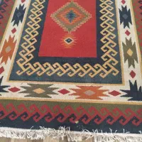 دو عدد گلیم فرش طرح سنتی کارکرده