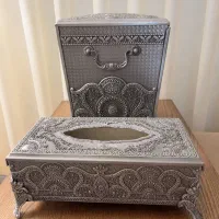 سطل و جا دستمال کاغذی پیوتر