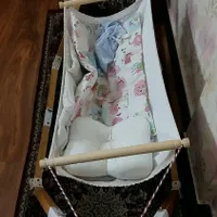 ننو چوبی گهواره بچه بانوچ تاشو|اسباب و اثاث بچه|مشهد, موسوی قوچانی|دیوار