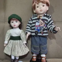 دو عدد عروسک دختر و پسر سرامیکی|اسباب‌بازی بچه|ساوه, |دیوار