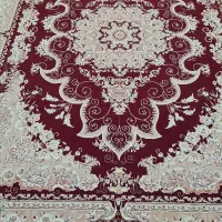 چهار تخته فرش12متری کرم زرشکی در حد نو